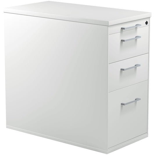 Drawer pedestal with plinth, height 720 mm, 2 drawers, 1 suspension file drawer, light grey / light grey / light grey.