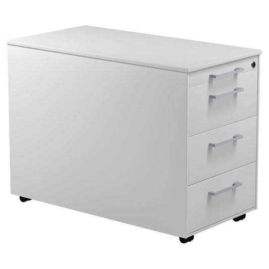 Mobile pedestal on castors, HxD 570 x 800 mm, 3 drawers, light grey / light grey / light grey.
