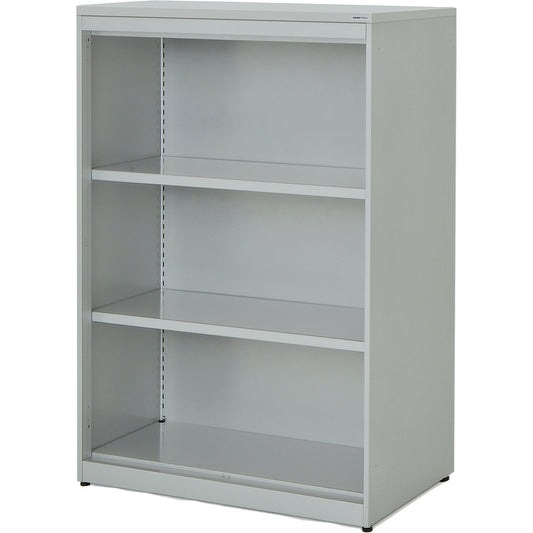 Combination shelf unit, HxWxD 1180 x 800 x 432 mm, plastic panel, 2 shelves, light grey.