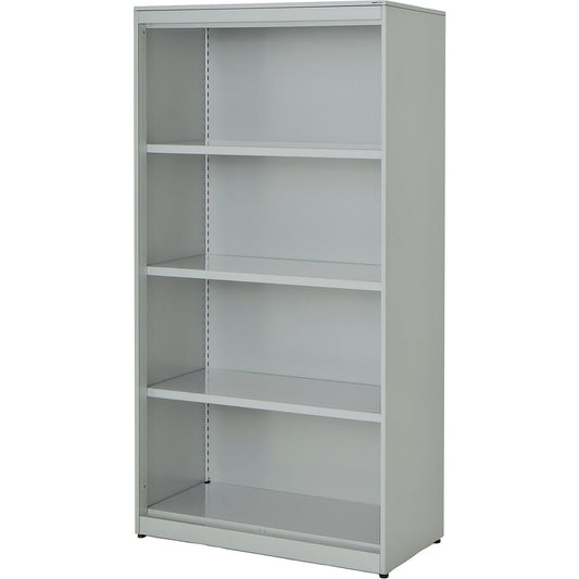 Combination shelf unit, HxWxD 1516 x 800 x 432 mm, steel panel, 3 shelves, light grey.