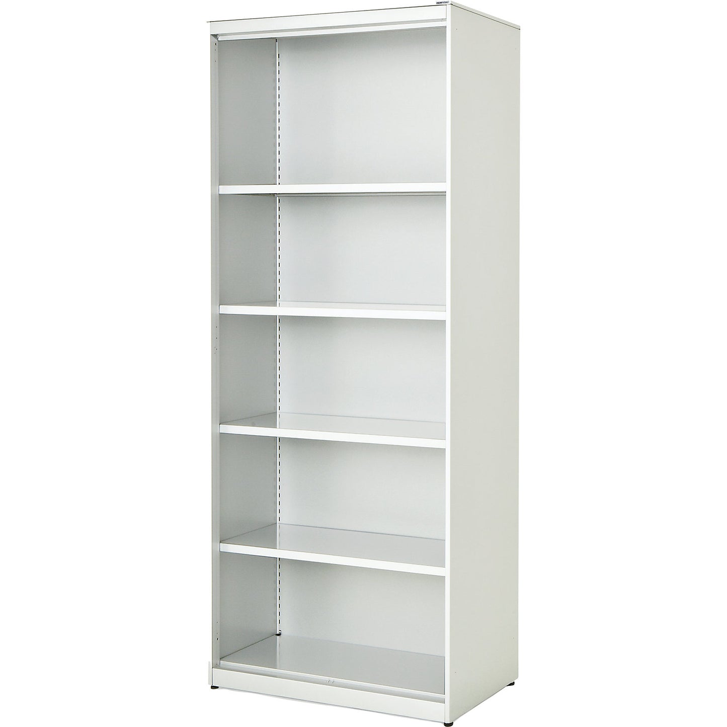 Combination shelf unit, HxWxD 1956 x 800 x 432 mm, steel panel, 4 shelves, pure white.