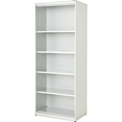 Combination shelf unit, HxWxD 1956 x 800 x 432 mm, steel panel, 4 shelves, pure white.