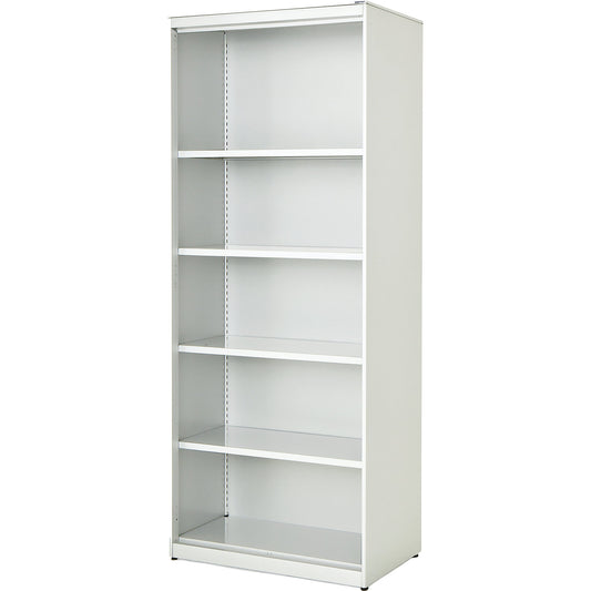 Combination shelf unit, HxWxD 1956 x 800 x 432 mm, steel panel, 4 shelves, pure white.