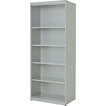 Combination shelf unit, HxWxD 1956 x 800 x 432 mm, steel panel, 4 shelves, light grey.