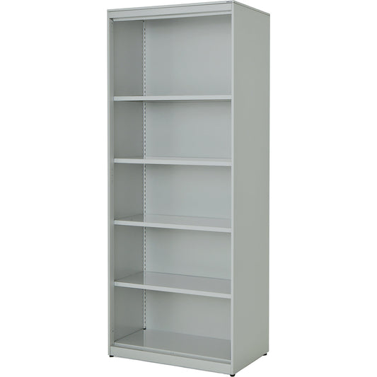 Combination shelf unit, HxWxD 1956 x 800 x 432 mm, steel panel, 4 shelves, light grey.