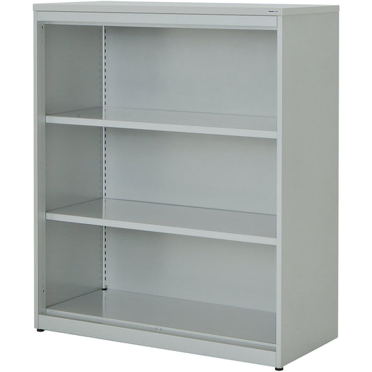 Combination shelf unit, HxWxD 1180 x 1000 x 432 mm, plastic panel, 2 shelves, light grey.