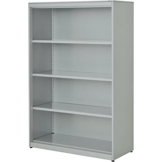 Combination shelf unit, HxWxD 1516 x 1000 x 432 mm, steel panel, 3 shelves, light grey.