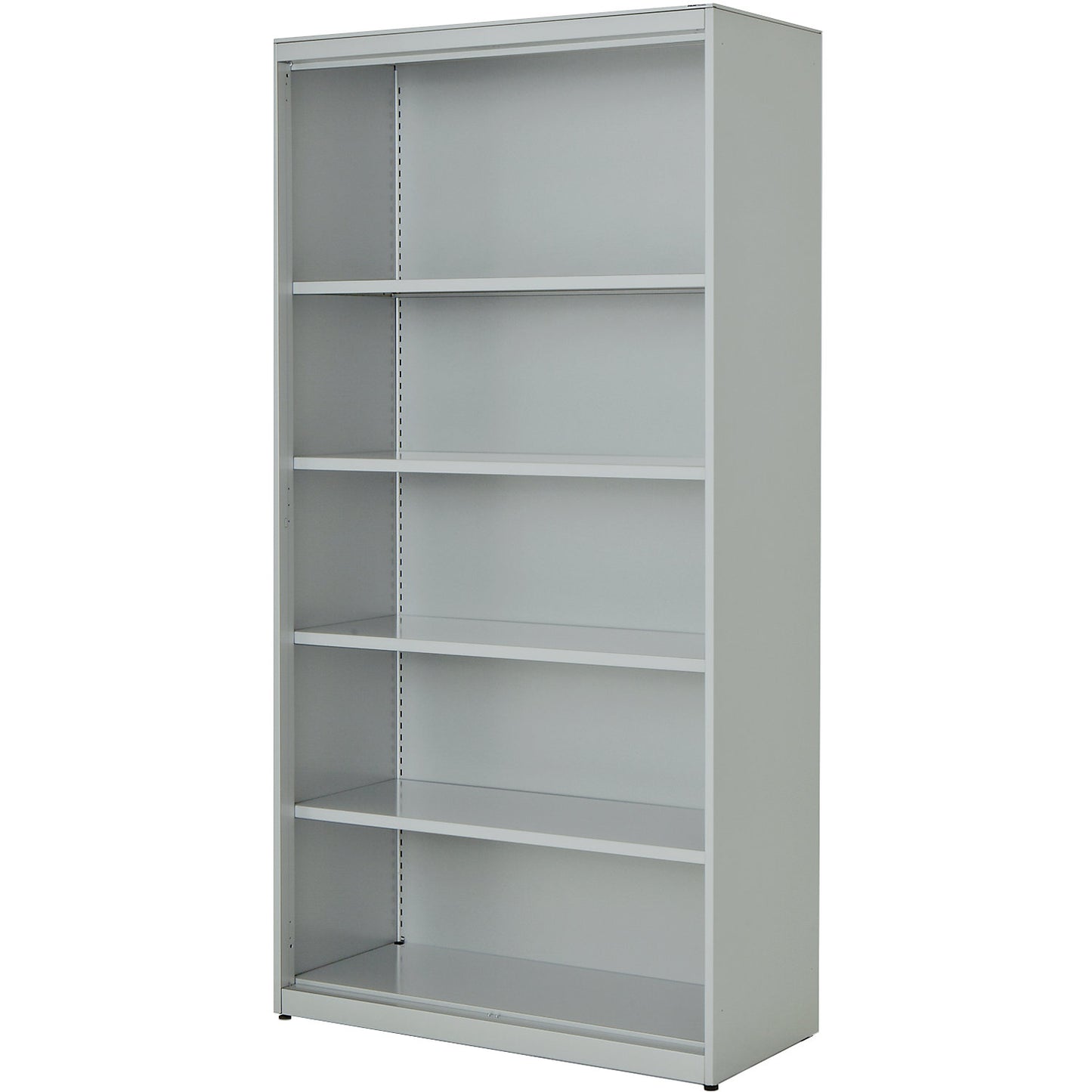 Combination shelf unit, HxWxD 1956 x 1000 x 432 mm, steel panel, 4 shelves, light grey.