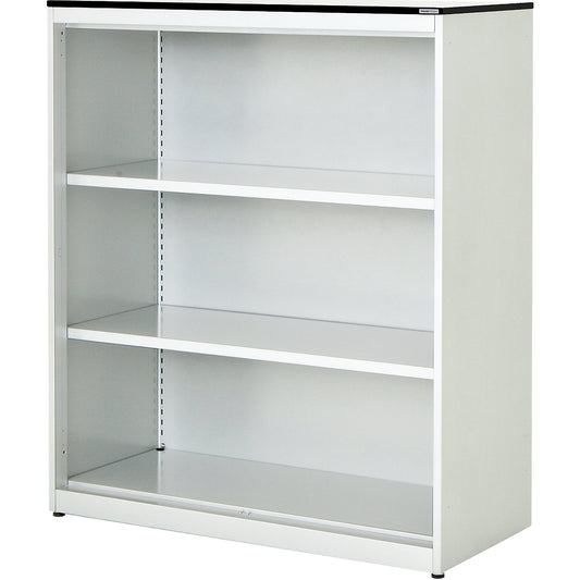 Combination shelf unit, HxWxD 1168 x 1000 x 432 mm, solid core panel, 2 shelves, pure white / white.