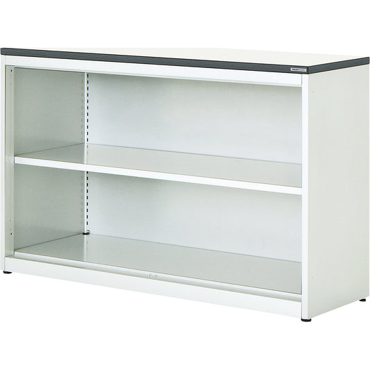Combination shelf unit, HxWxD 830 x 1200 x 432 mm, plastic panel, 1 shelf, pure white / white.