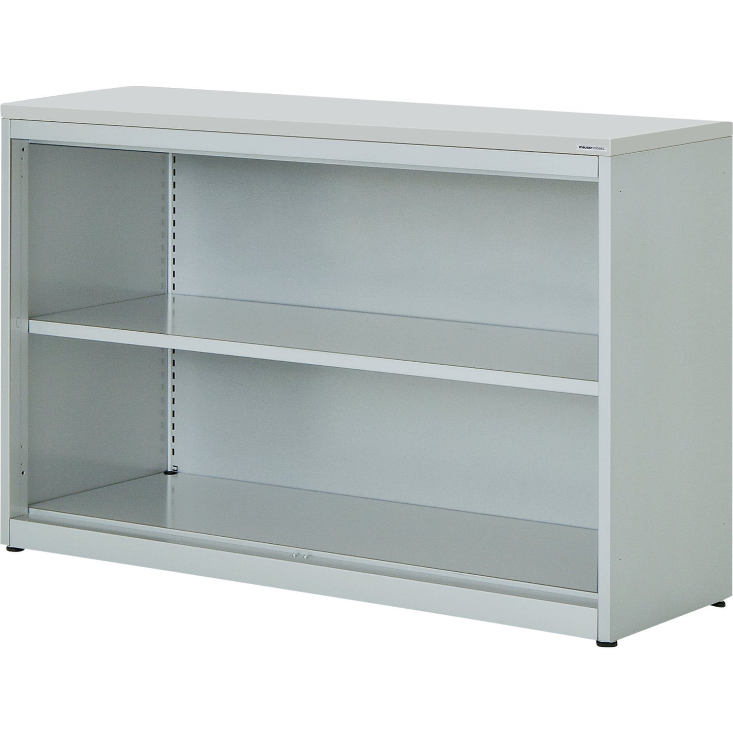 Combination shelf unit, HxWxD 830 x 1200 x 432 mm, plastic panel, 1 shelf, light grey.
