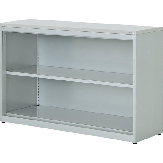 Combination shelf unit, HxWxD 830 x 1200 x 432 mm, plastic panel, 1 shelf, light grey.