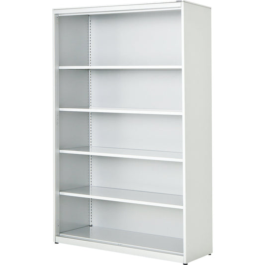 Combination shelf unit, HxWxD 1956 x 1200 x 432 mm, steel panel, 4 shelves, pure white.