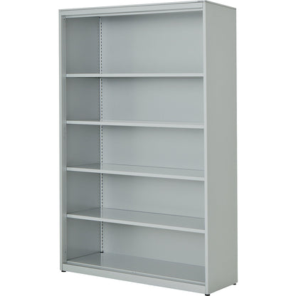Combination shelf unit, HxWxD 1956 x 1200 x 432 mm, steel panel, 4 shelves, light grey.