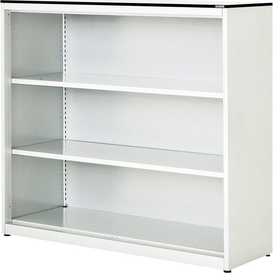 Combination shelf unit, HxWxD 1168 x 1200 x 432 mm, solid core panel, 2 shelves, pure white / white.