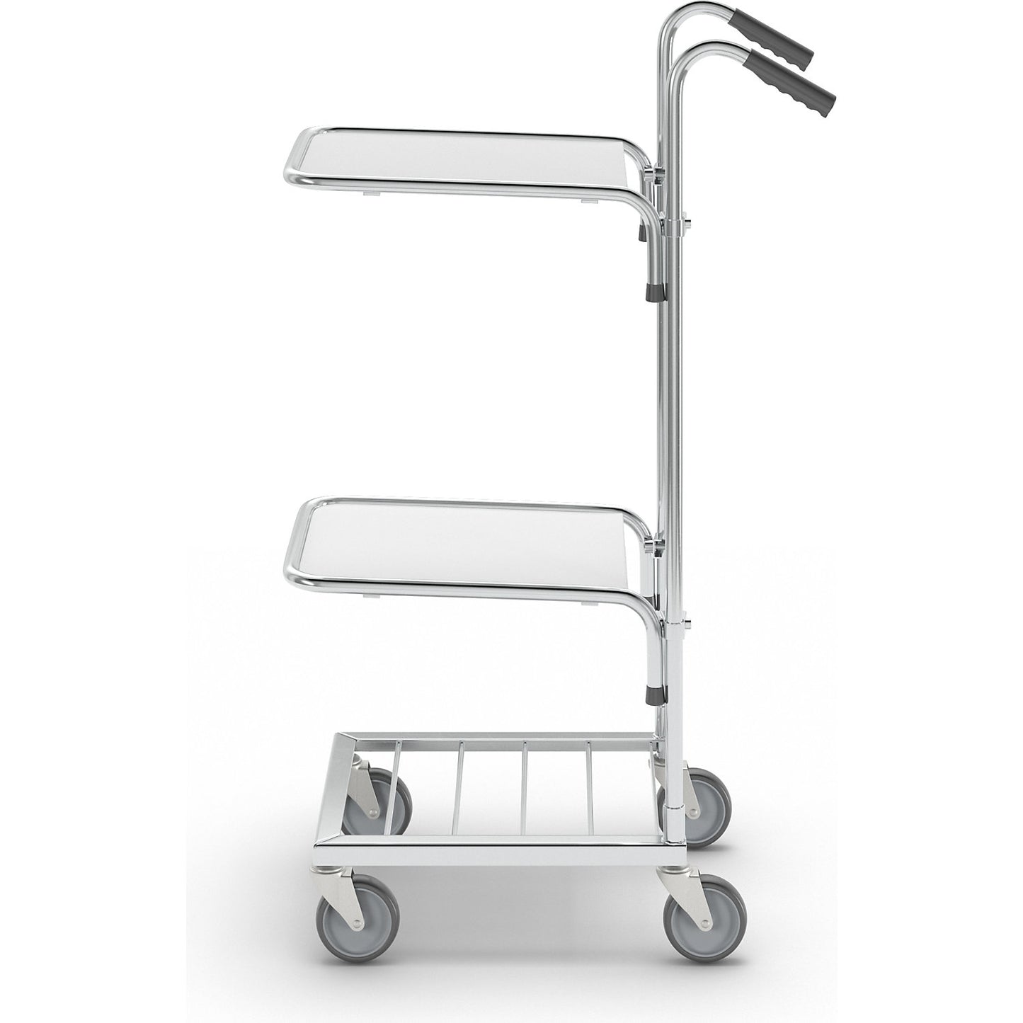 Compact platform trolley, 2 shelves, max. load 35 kg.