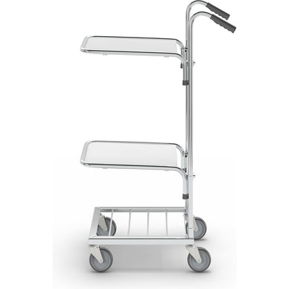 Compact platform trolley, 2 shelves, max. load 35 kg.
