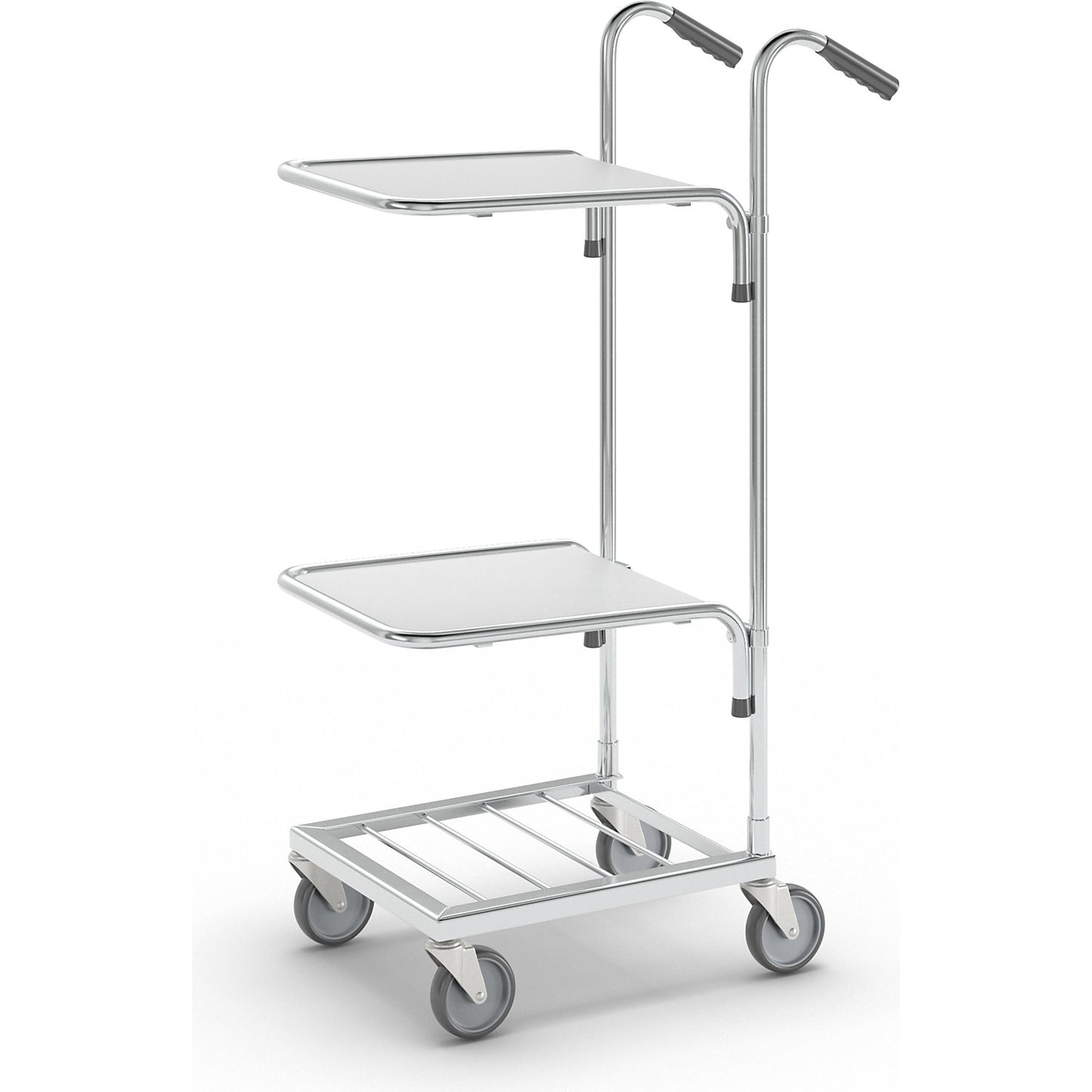 Compact platform trolley, 2 shelves, max. load 35 kg.