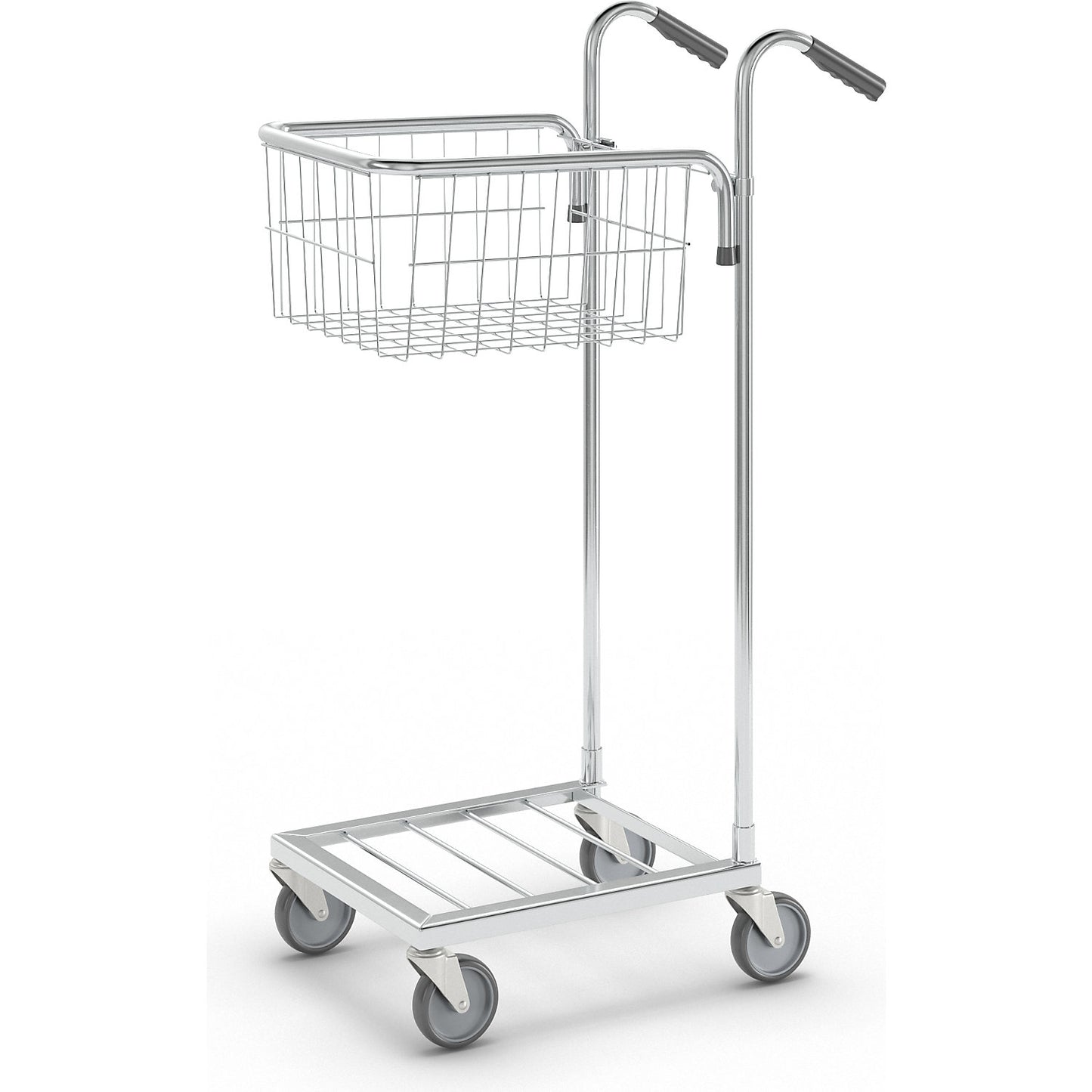Compact platform trolley, 1 basket, max. load 35 kg.