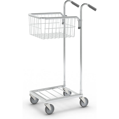 Compact platform trolley, 1 basket, max. load 35 kg.