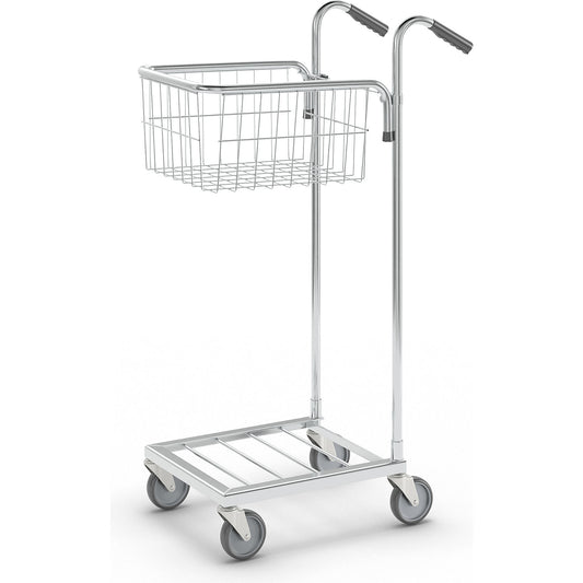 Compact platform trolley, 1 basket, max. load 35 kg.