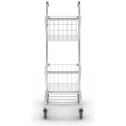 Compact platform trolley, 2 baskets, max. load 35 kg.