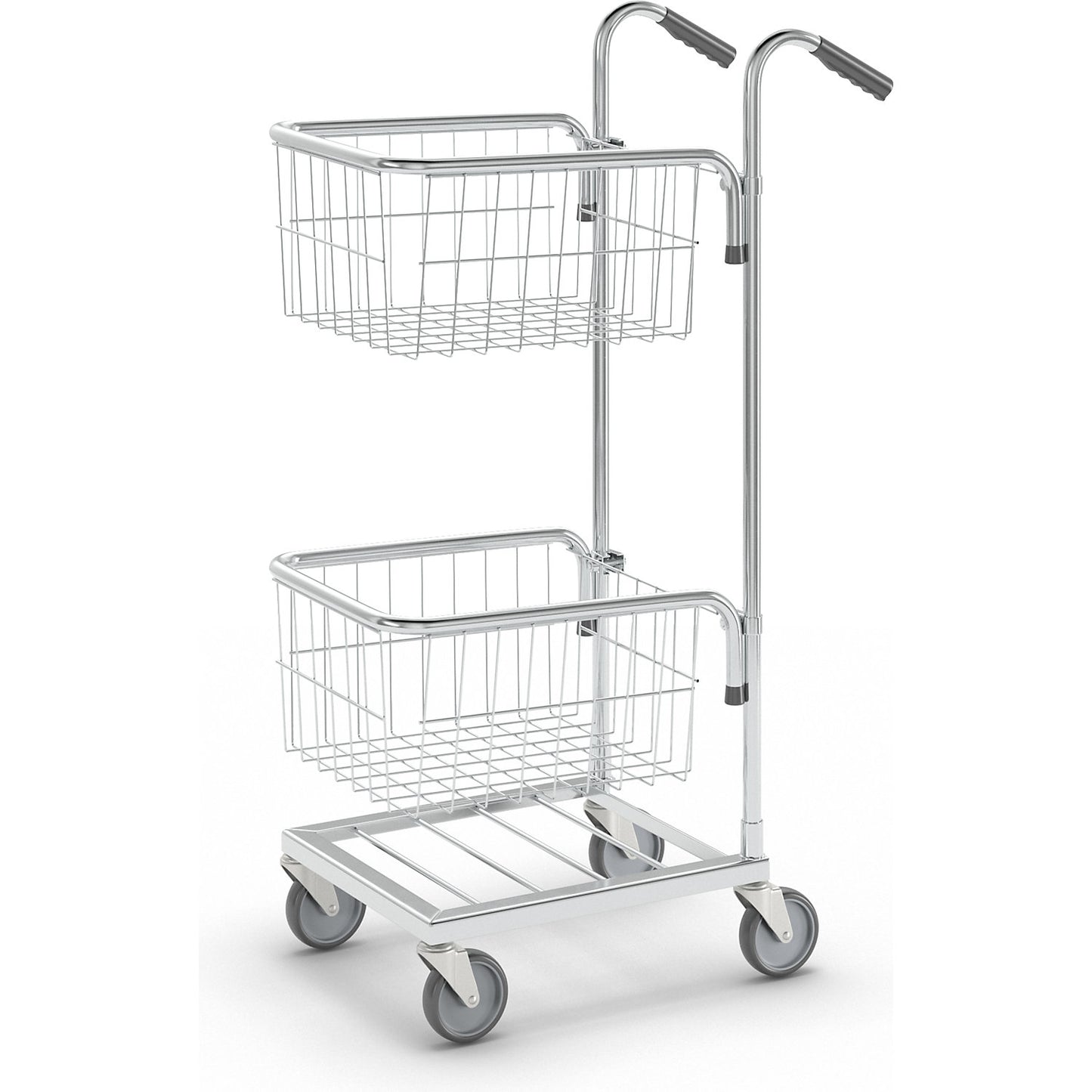 Compact platform trolley, 2 baskets, max. load 35 kg.