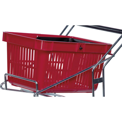 Basket for shopping trolley, capacity 27 l, red.