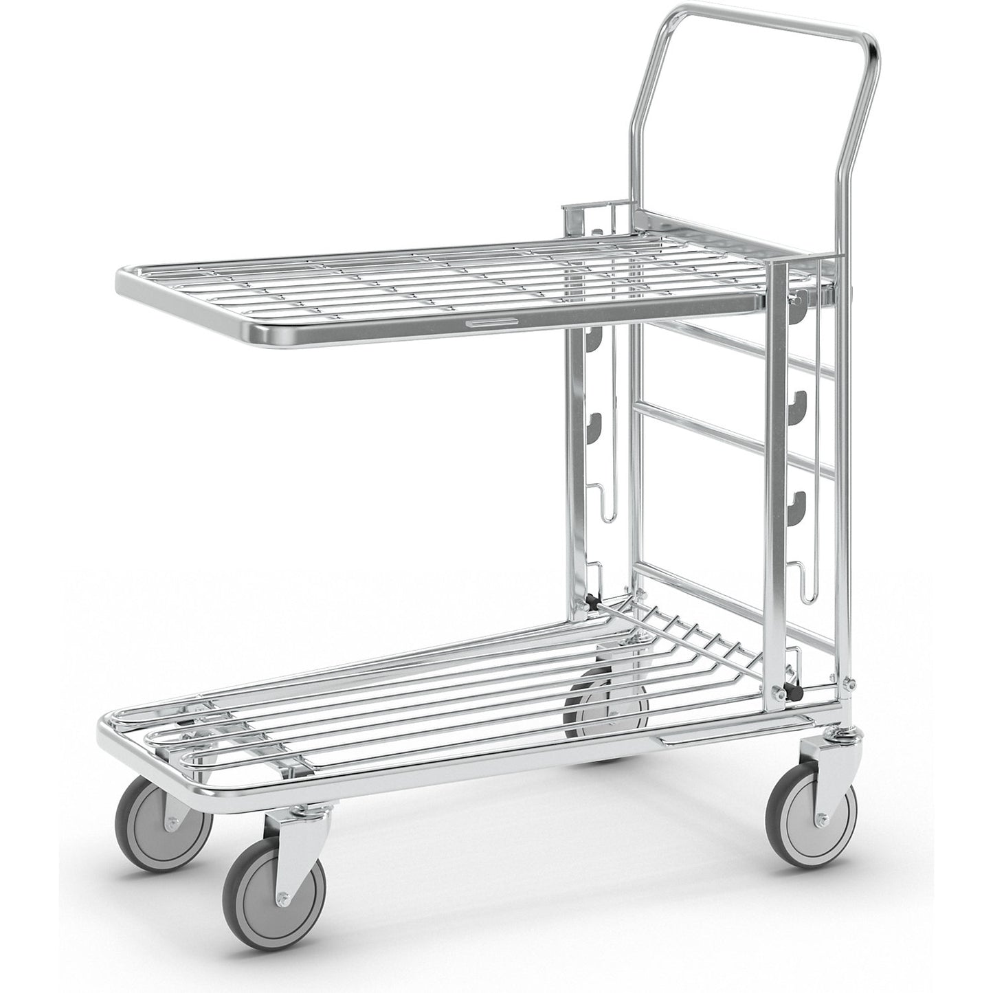 Shopping trolley, zinc plated, LxWxH 890 x 520 x 1000 mm, max. load 300 kg.