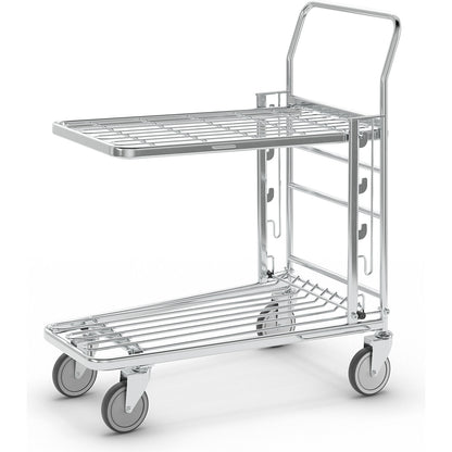 Shopping trolley, zinc plated, LxWxH 890 x 520 x 1000 mm, max. load 300 kg.