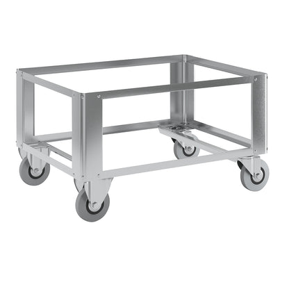 Aluminium slide-under trolley W152, for aluminium cases, external LxWxH 790 x 590 x 452.5 mm.
