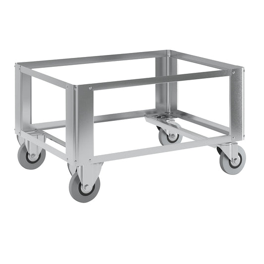Aluminium slide-under trolley W152, for aluminium cases, external LxWxH 790 x 590 x 452.5 mm.