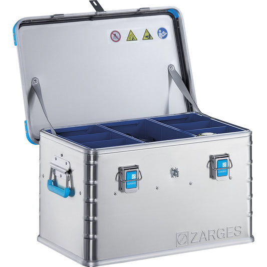 Aluminium Euro tool box, stackable, capacity 60 l.