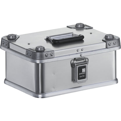 Aluminium transport case, capacity 13 l, internal LxWxH 350 x 250 x 150 mm, robust construction.