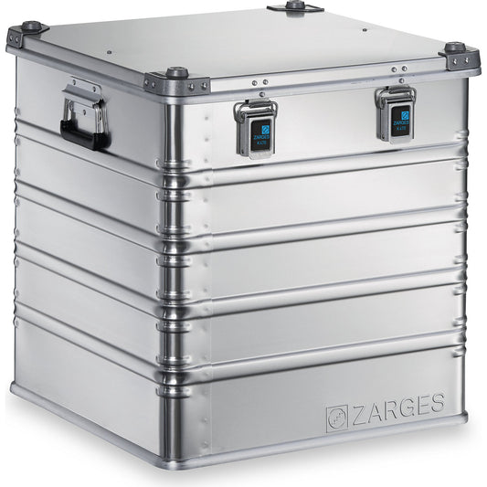 Aluminium transport case, capacity 175 l, internal LxWxH 550 x 550 x 580 mm, robust construction.