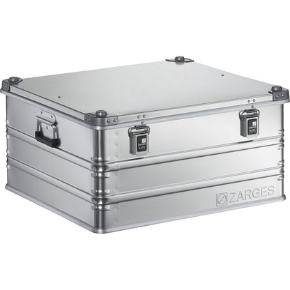 Aluminium transport case, capacity 150 l, internal LxWxH 690 x 640 x 340 mm, robust construction.