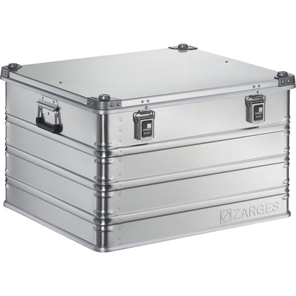Aluminium transport case, capacity 190 l, internal LxWxH 690 x 640 x 430 mm, robust construction.