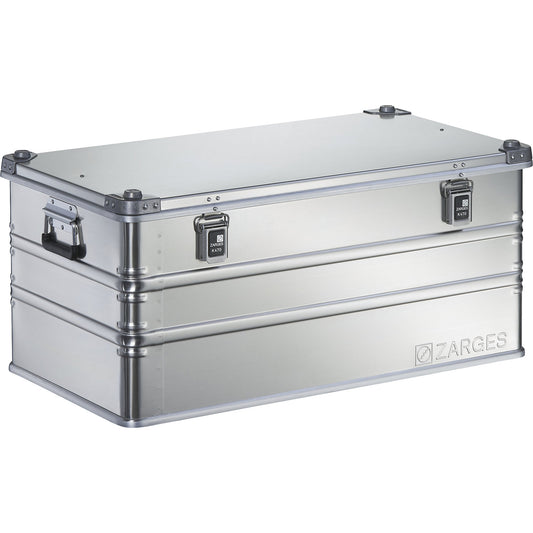 Aluminium transport case, capacity 173 l, internal LxWxH 900 x 480 x 400 mm, robust construction.
