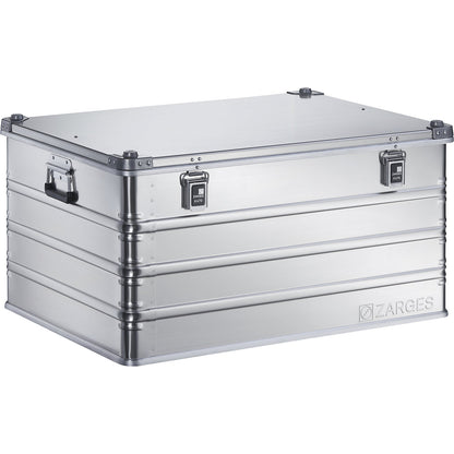 Aluminium transport case, capacity 259 l, internal LxWxH 900 x 640 x 450 mm, robust construction.