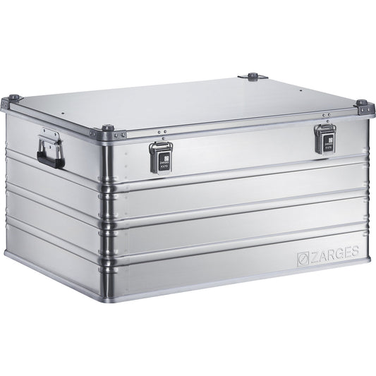 Aluminium transport case, capacity 259 l, internal LxWxH 900 x 640 x 450 mm, robust construction.