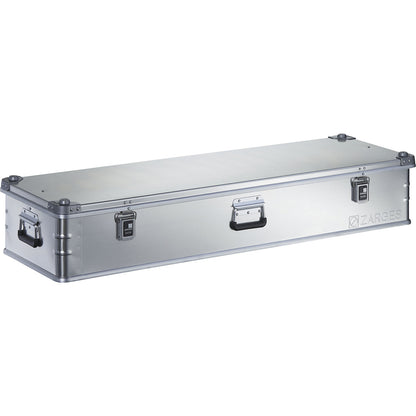 Aluminium transport case, capacity 119 l, internal LxWxH 1350 x 400 x 220 mm, robust construction.