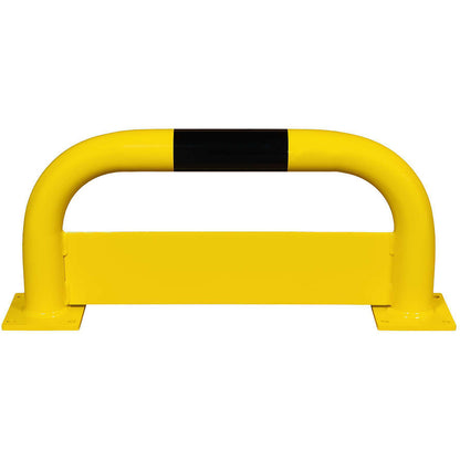 Crash protection bar, steel, Ø 76 mm, with forklift guard 150 mm, HxW 350 x 750 mm.