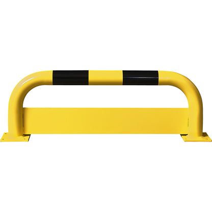Crash protection bar, steel, Ø 76 mm, with forklift guard 150 mm, HxW 350 x 1000 mm.