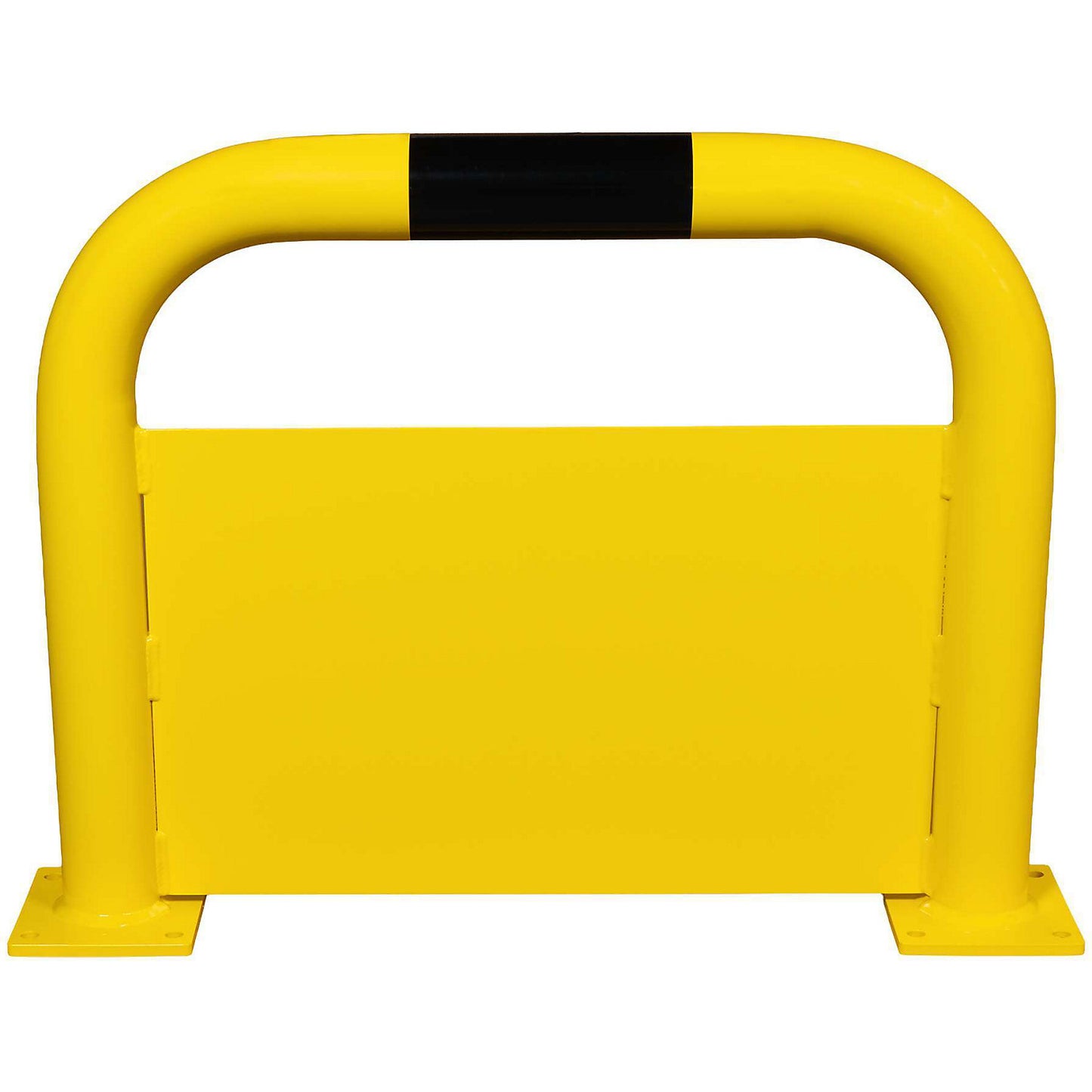 Crash protection bar, steel, Ø 76 mm, with forklift guard 400 mm, HxW 600 x 750 mm.