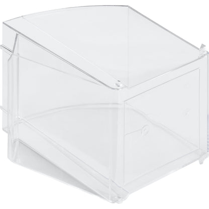 Visual storage container made of Styrolux®, LxWxH 128 x 128 x 133 mm, pack of 8, transparent.