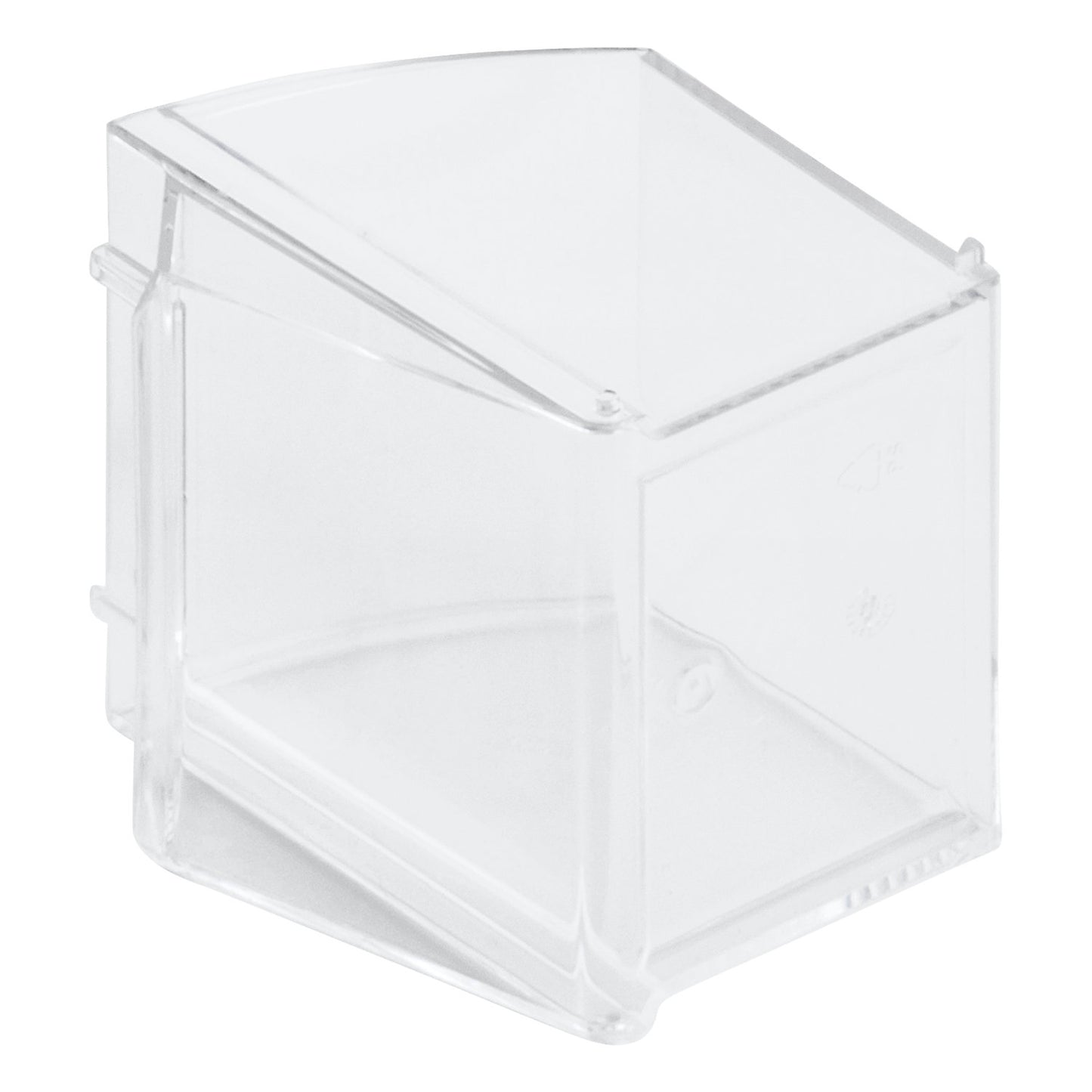 Visual storage container made of Styrolux®, LxWxH 82 x 65 x 71 mm, pack of 10, transparent.