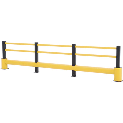 FLEX IMPACT® crash protection railing, post height 1150 mm, overall width 5050 mm.
