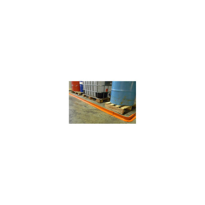 Containment barrier, permanent, for bolting in place or fastening with adhesive, corner piece 370 x 370 mm.