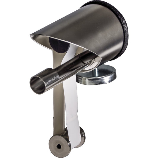 Belt oil skimmers with magnetic base, LxWxH 170 x 110 x 110 mm, belt width 30 mm.