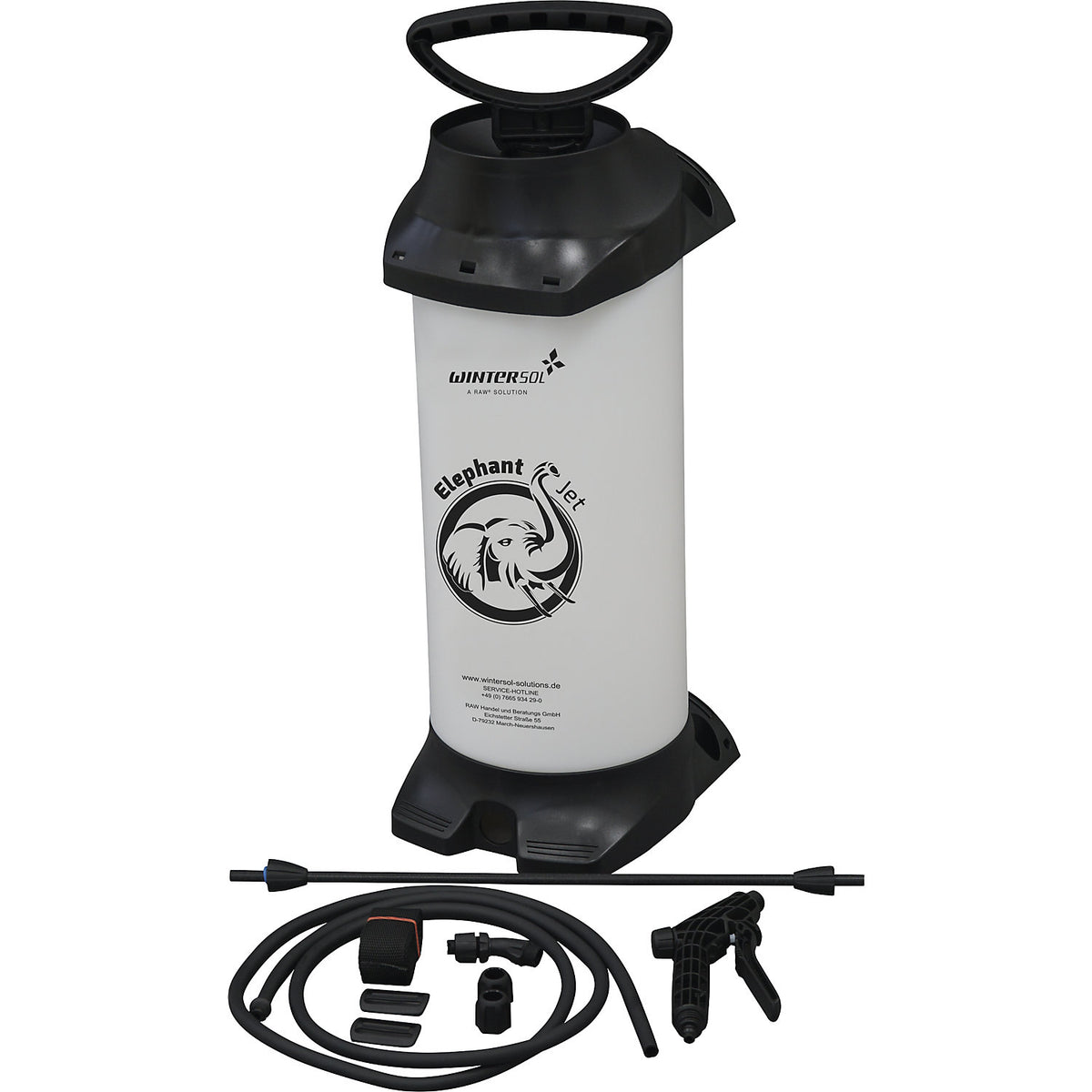 Pressure sprayer, for disinfectants/cleaning agents, de-icing agents, de-icing fluids, capacity 10 litres.